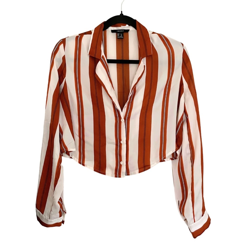 70’s button down satin crop top
